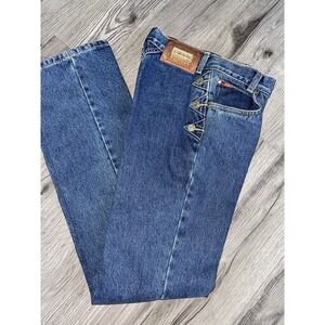 Lawman Vintage Women's Western High Rise Jeans Embellished Side Buttons Size 0